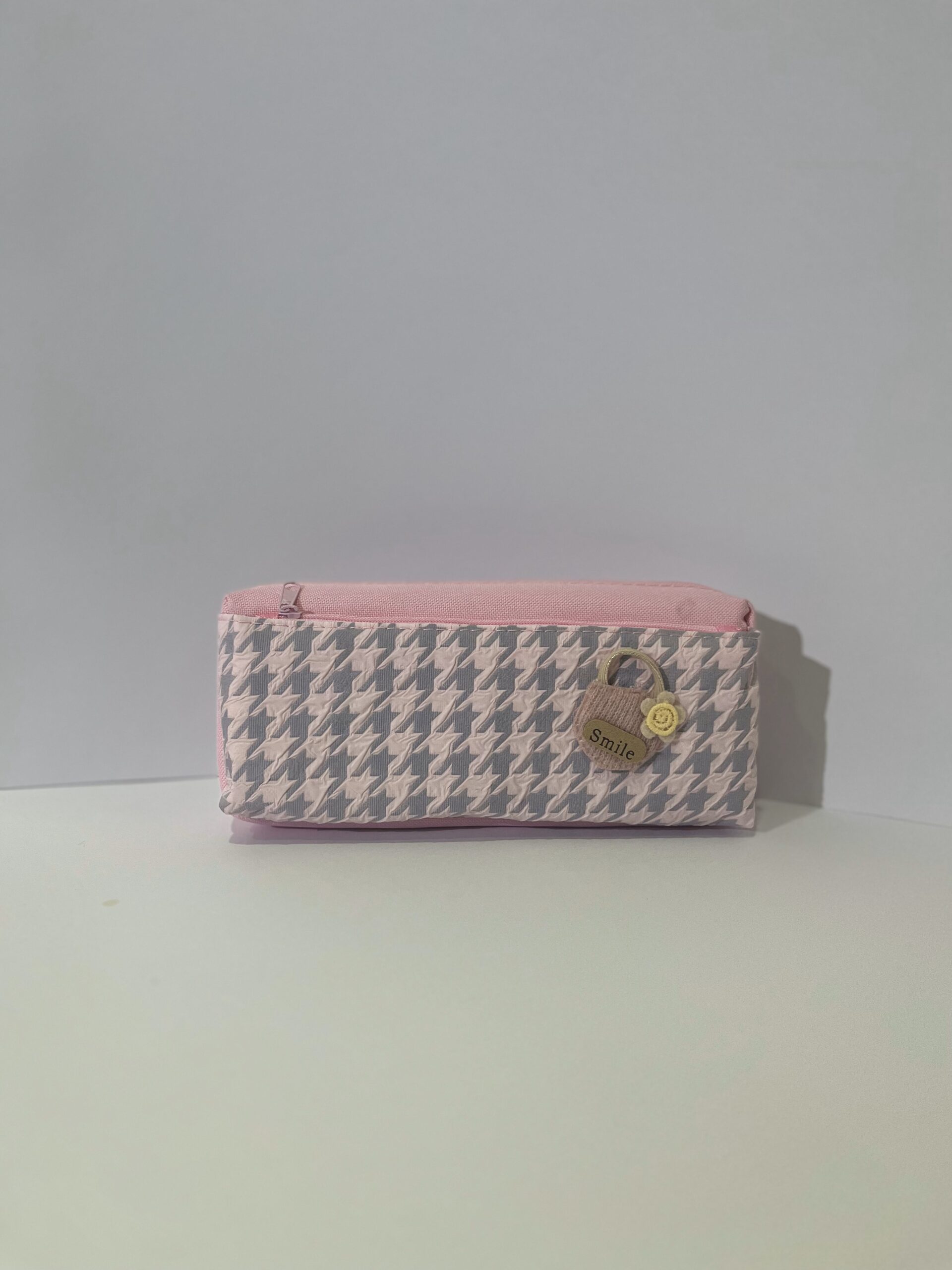 Vist Fox Makeup Pouch Plaid Design Women Cosmetic Handbag